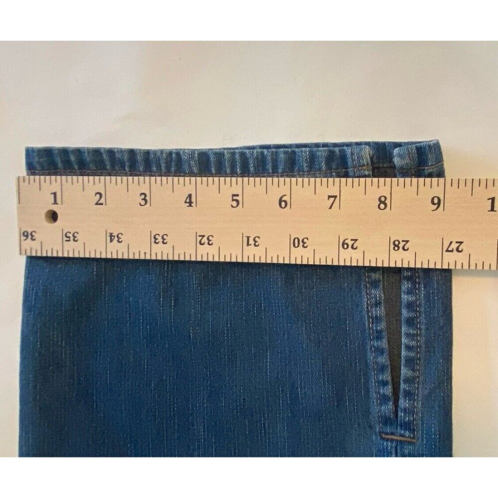 French Cuff Womens Jeans Sz 12 Embroidery Bootcut Y2K Denim Boho Western Artsy - Picture 12 of 12